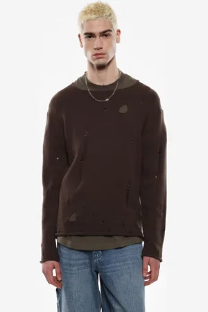 Imperial Maglione girocollo maniche lunghe con strappi