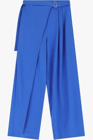 Imperial Pantaloni palazzo con chiusura a portafoglio e fibbia