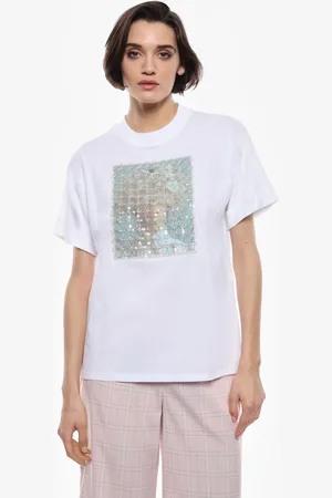 Imperial T-shirt con stampa e paillettes