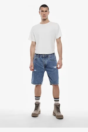 Imperial Bermuda di jeans con micro rotture