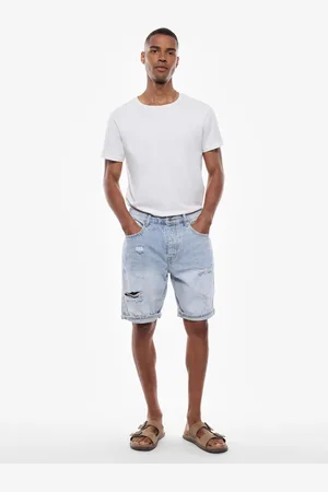 Imperial Bermuda denim con dettagli consumati