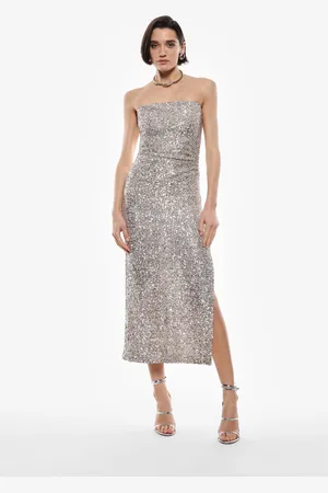 Imperial Abito midi senza maniche con paillettes