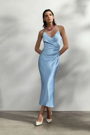 Imperial Vestito midi drappeggiato effetto satin