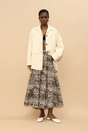 Imperial Gonna a pieghe con stampa animalier