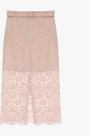 Imperial Gonna midi in pizzo con cintura