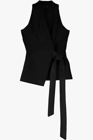 Imperial Gilet a portafoglio con revers e fiocco satinato
