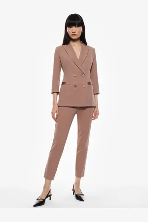 Imperial Pantaloni a sigaretta con banda effetto raso