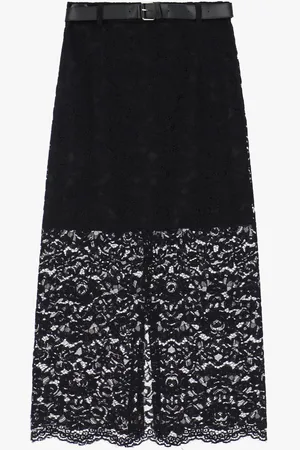 Imperial Gonna midi in pizzo con cintura