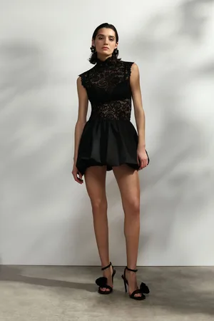 Imperial Abito corto senza maniche con pizzo