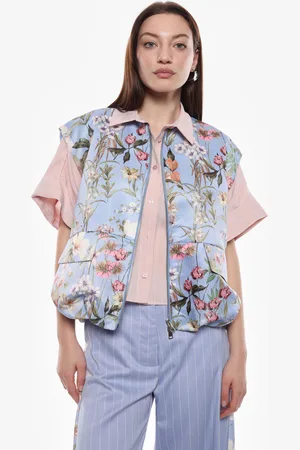Imperial Gilet con stampa floreale e zip
