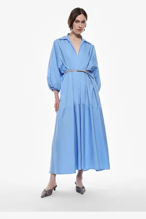 Imperial Vestito lungo con cintura e colletto classico