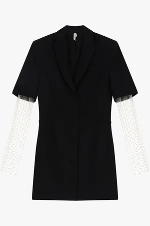 Imperial Vestito corto abbottonato con revers e guanti in tulle