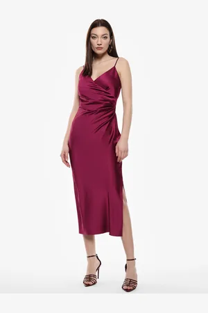 Imperial Vestito midi drappeggiato effetto satin