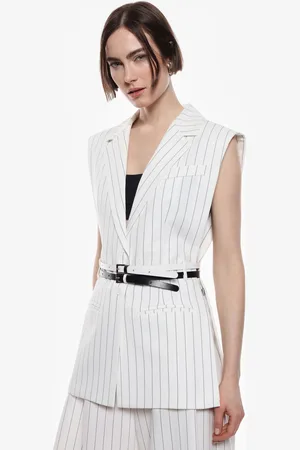 Imperial Gilet con bottoni e righe sottili