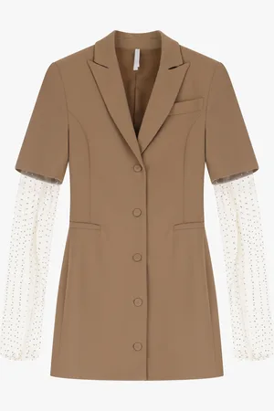 Imperial Vestito corto abbottonato con revers e guanti in tulle