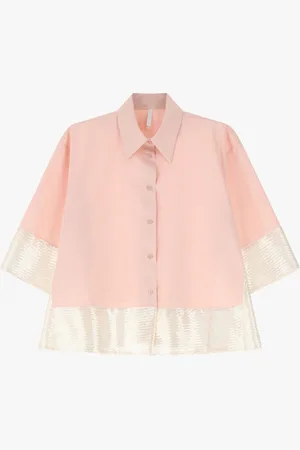 Imperial Camicia con maniche 3/4 e orli di paillettes