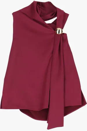 Imperial Top con collo asimmetrico e dettaglio in metallo