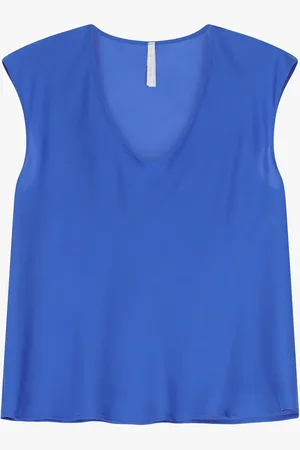 Imperial Top fluido smanicato con scollo a v