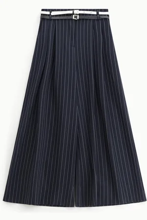 Imperial Pantaloni gessati palazzo a vita alta