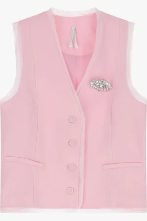 Imperial Gilet monopetto con profili e spilla