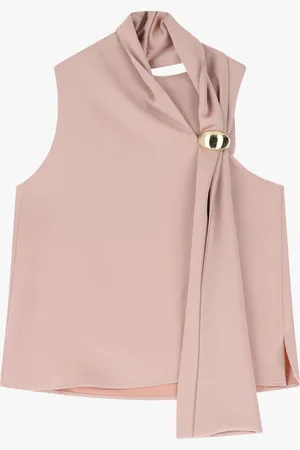 Imperial Top con collo asimmetrico e dettaglio in metallo