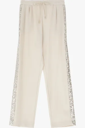 Imperial Pantaloni joggings con paillettes laterali