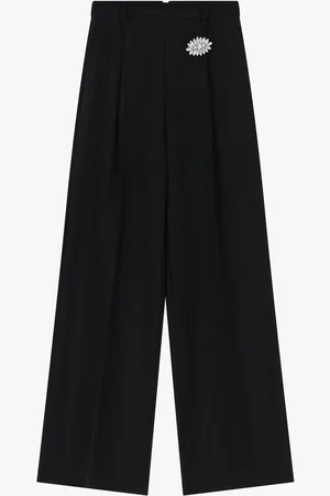 Imperial Pantaloni ampi con vita alta e spilla