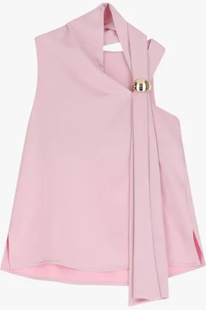 Imperial Top con collo asimmetrico e dettaglio in metallo