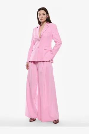 Imperial Pantaloni gessati palazzo a vita alta