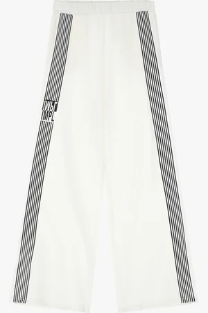 Imperial Pantaloni ampi con stampa grafica e spacchi