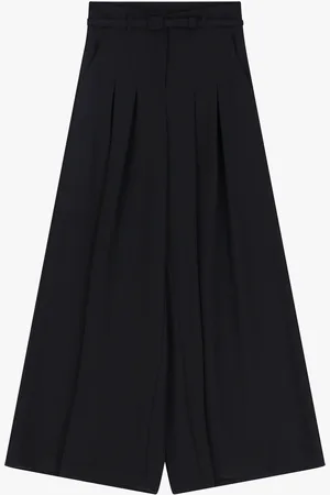 Imperial Pantaloni ampi con vita alta e pinces