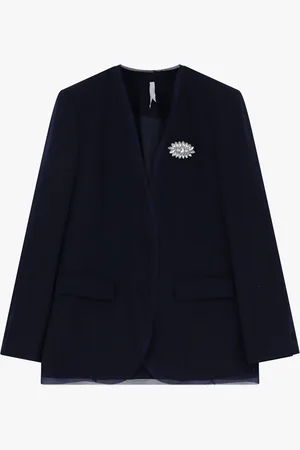 Imperial Blazer monopetto con profili e spilla