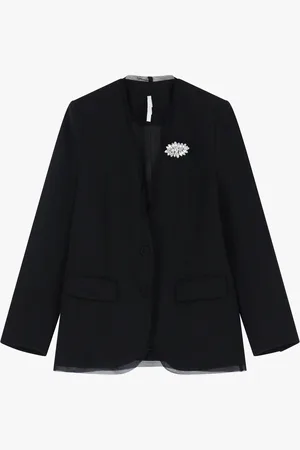 Imperial Blazer monopetto con profili e spilla
