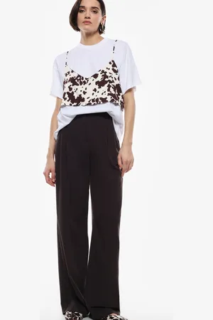 Imperial T-shirt in cotone e top sovrapposto con stampa a motivo muccato