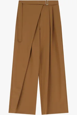 Imperial Pantaloni palazzo con chiusura a portafoglio e fibbia