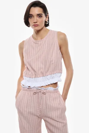 Imperial Top senza maniche a righe
