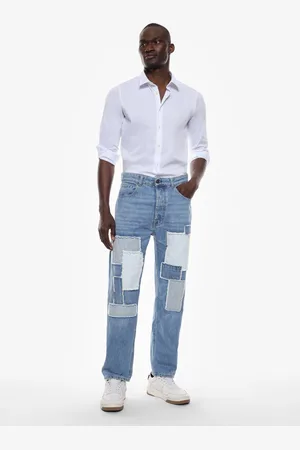 Imperial Jeans dritti con patchwork
