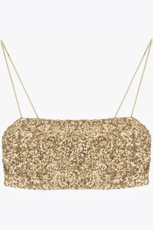 Imperial Top corto con paillettes