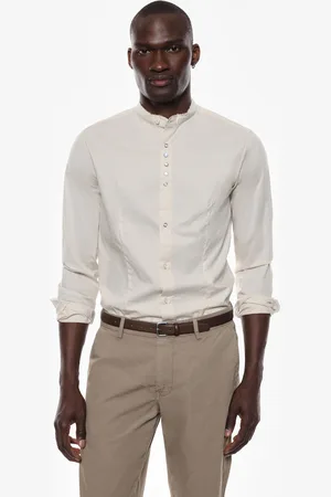 Imperial Camicia con collo coreano e bottoni