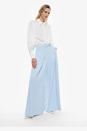 Imperial Pantaloni ampi con vita alta e pinces