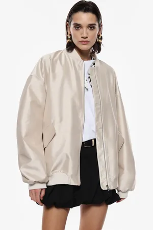 Imperial Giubbotto bomber oversize effetto satin con zip