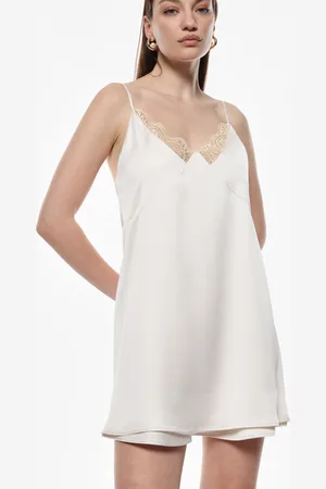 Imperial Abito corto con spalline e scollo a v con pizzo