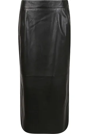 arma leder Gonna in Pelle Black