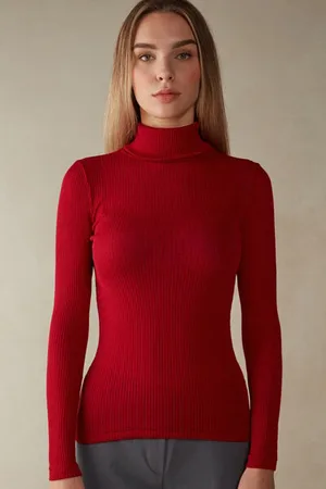 intimissimi Dolcevita Lana e Seta Manica Lunga con Collo Alto Donna