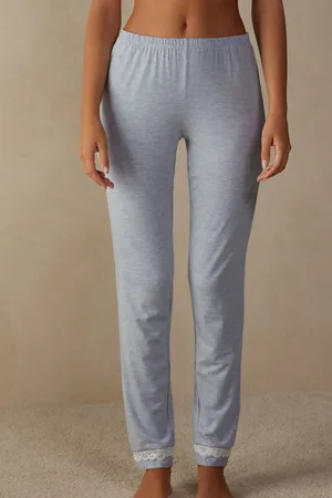 intimissimi Pantalone Lungo in Modal con Dettagli in Pizzo Donna