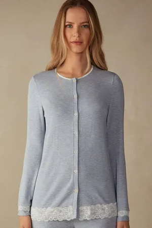 intimissimi Maglia Aperta Davanti in Modal e Pizzo Donna