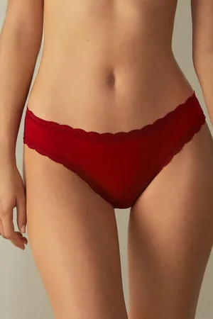 intimissimi Slip in Cotone e Pizzo Donna