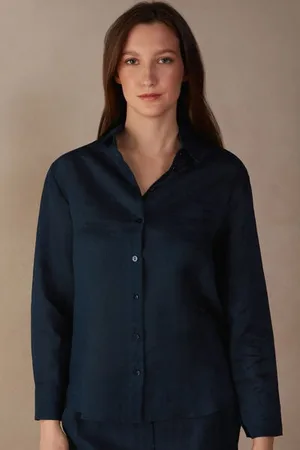 intimissimi Camicia in Tela di Lino Donna