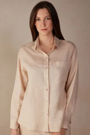 intimissimi Camicia in Tela di Lino Donna