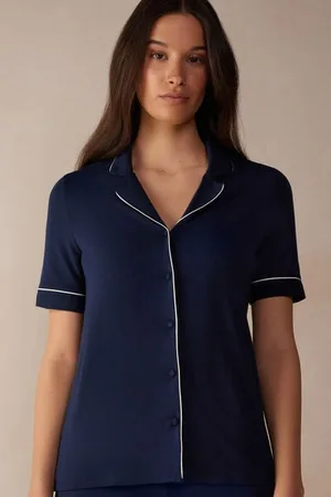 intimissimi Maglia Manica Corta Aperta Davanti in Modal Donna